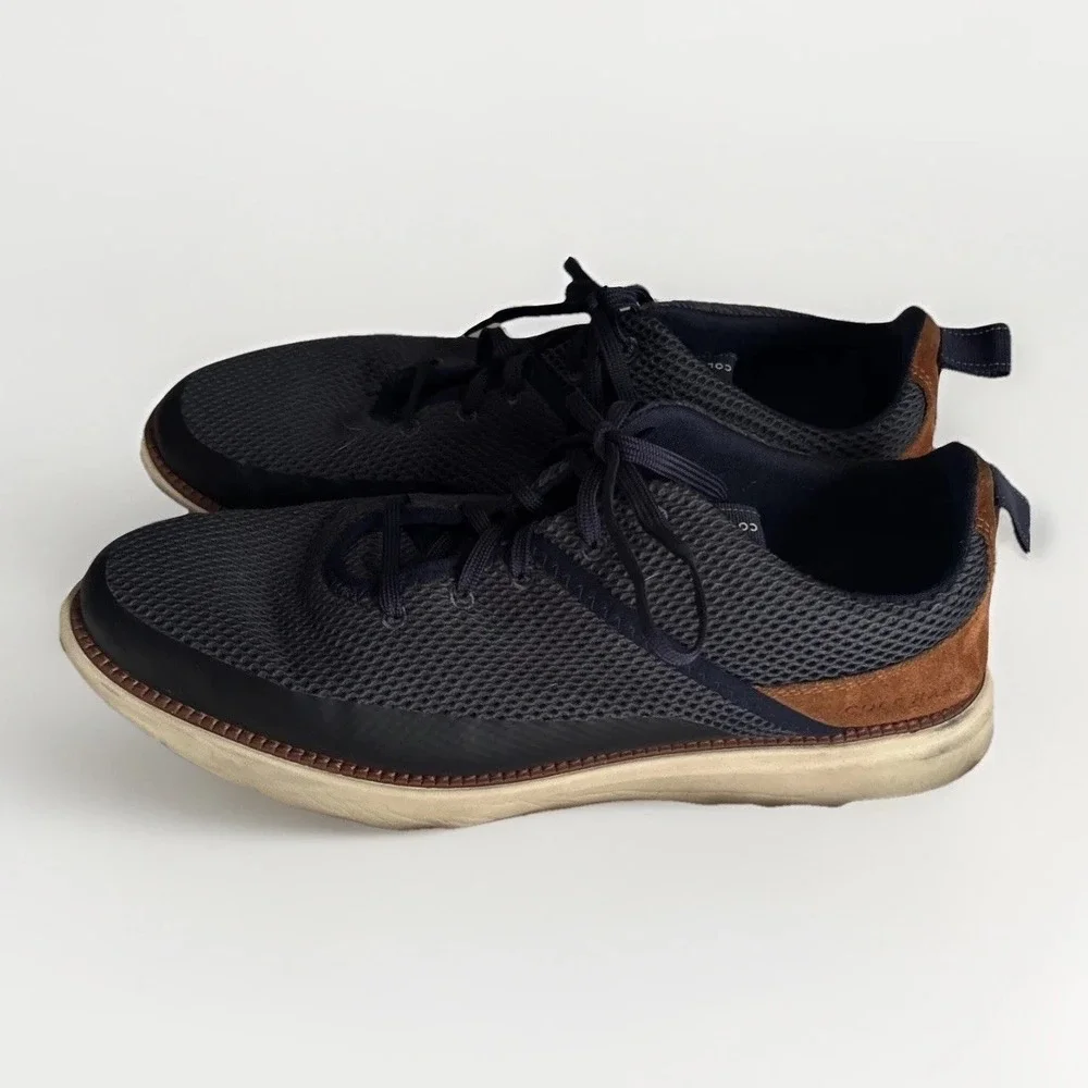 Cole Haan Zerogrand Grand Atlantic Mesh Oxford Blue Brown Mens 10.5 C35467